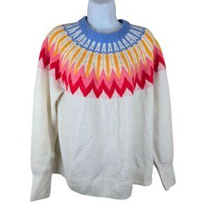 French Connection Multicolor Chevron Knit Sweater Womens Medium